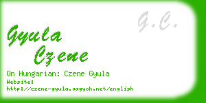 gyula czene business card